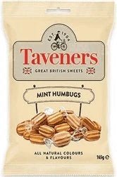 Taveners Mint Humbugs - 165g imported British grocery product available in Canada