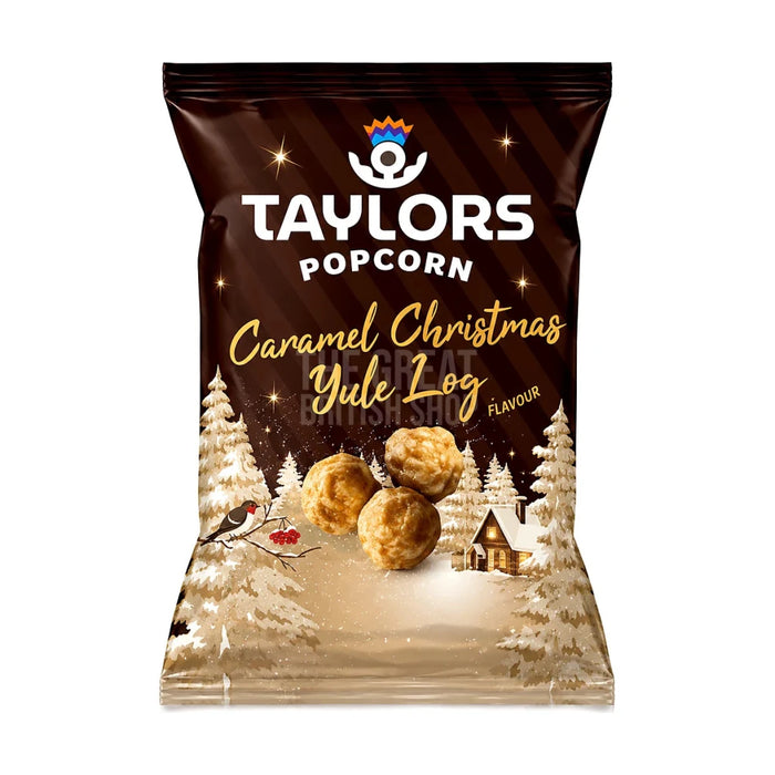 Taylors Caramel Christmas Yule Log Toffee Popcorn - 155g imported British grocery product available in Canada