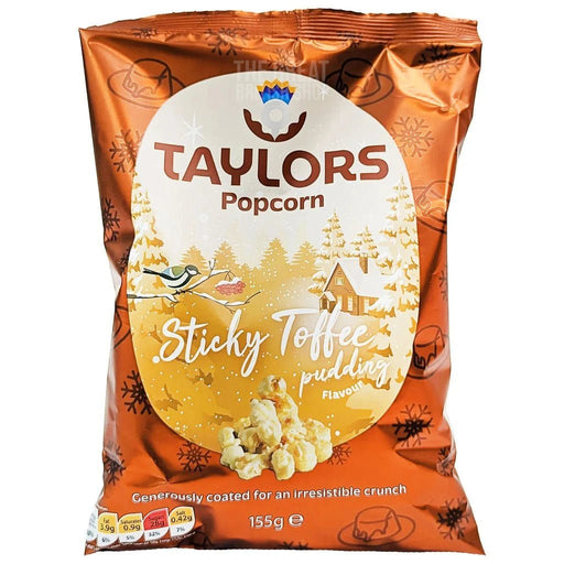 Taylors Festive Sticky Toffee Pudding Flavour Popcorn - 155g imported British grocery product available in Canada