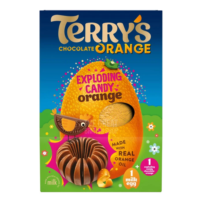 Terry's Chocolate Orange Easter Egg with Exploding Candy Minis - 91g imported British grocery product available in Canada