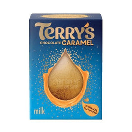 Terry's Chocolate Caramel 145g: front of the blue box showing the foil wrapped ball
