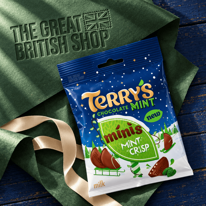 Terry's Milk Chocolate Mint Crisp Minis - 80g imported British grocery product available in Canada