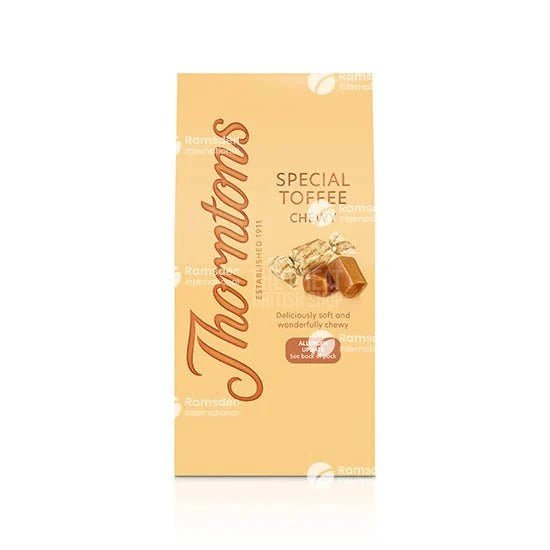 Thorntons Chewy Toffee Carton - 150g imported British grocery product available in Canada