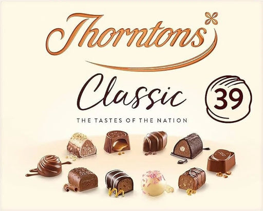 Thorntons Classic Chocolate Box - 449g imported British grocery product available in Canada