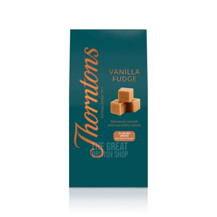 Thorntons Vanilla Fudge Carton - 150g imported British grocery product available in Canada