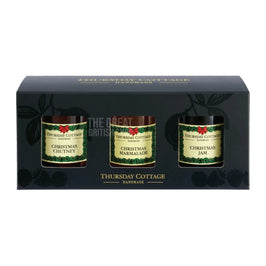 Thursday Cottage Deluxe Trio Gift Set 336g: box with three jars, chutney, marmalade and jam