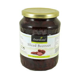 Thurstons Sliced Beetroot 670g: the glass jar with gold lid and front label shown.