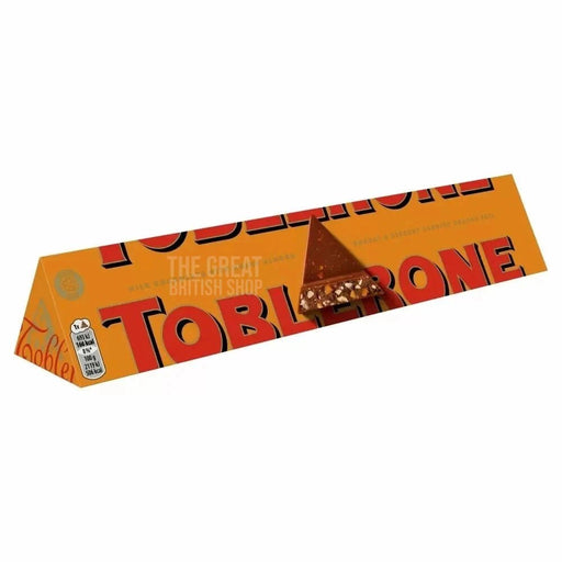 Toblerone Orange Twist Bar - 360g imported British grocery product available in Canada
