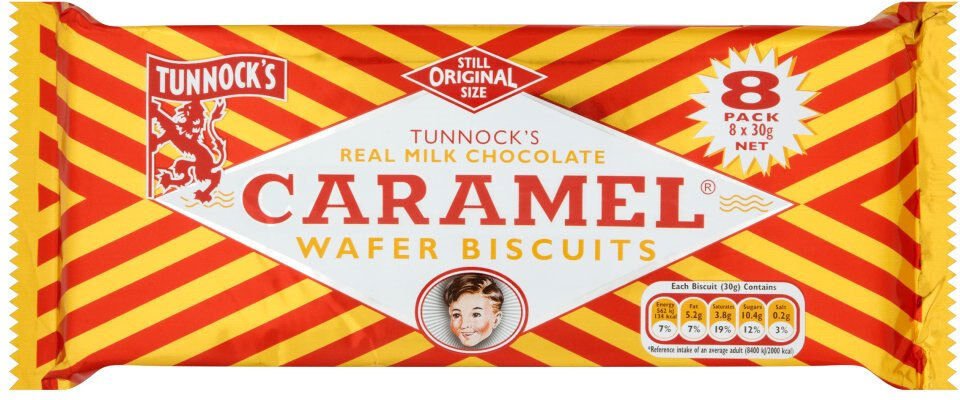Tunnocks Milk Chocolate Caramel Wafers - 8 pack | British Store Online | The Great British Shop