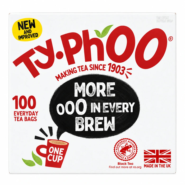 Typhoo One Cup - 100 Bags, front view of the product packaging