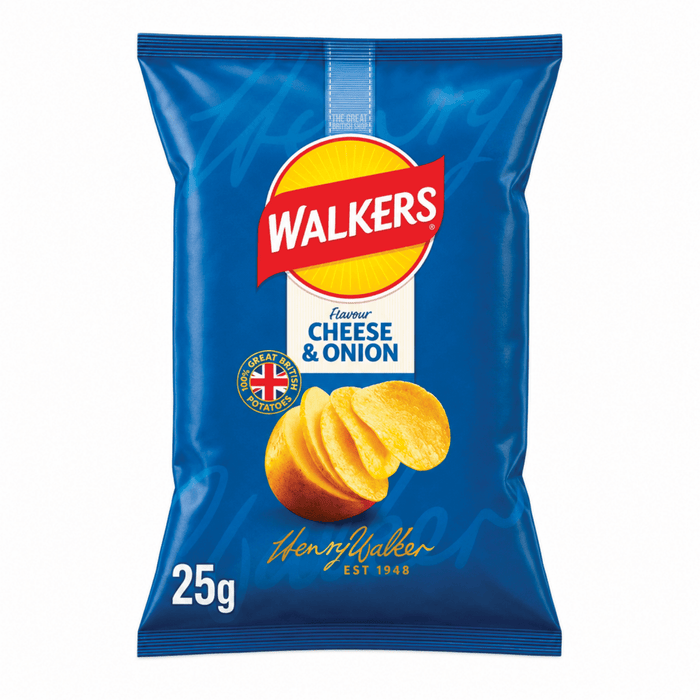 Walkers Cheese & Onion - 25g imported British grocery product available in Canada