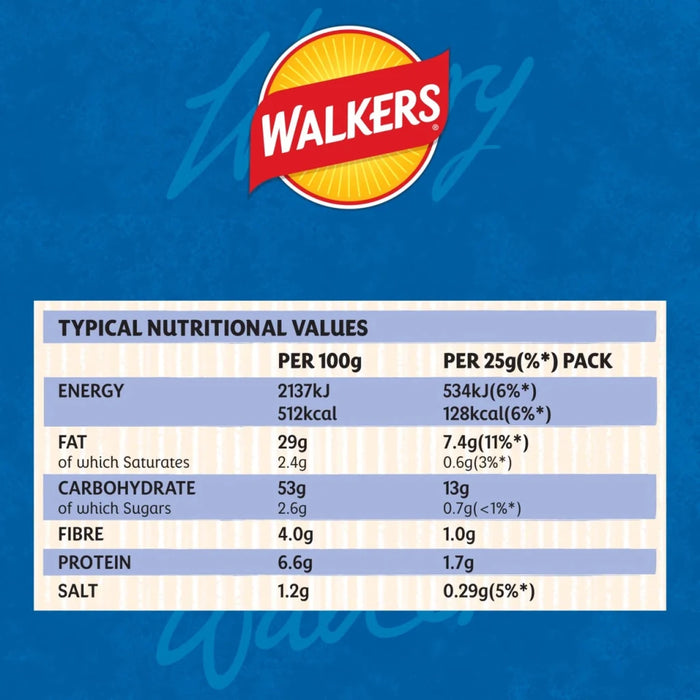 Walkers Crisps Cheese & Onion - 6 Pack imported British grocery product available in Canada