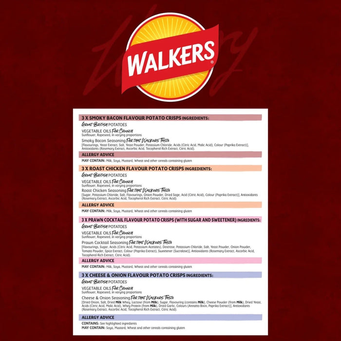Walkers Crisps Meaty - 12 Pack imported British grocery product available in Canada