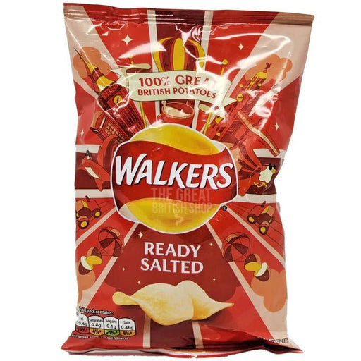 Walkers Crisps Ready Salted - 6 Pack imported British grocery product available in Canada