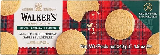 Walker's Gluten Free Shortbread Rounds - 140g imported British grocery product available in Canada