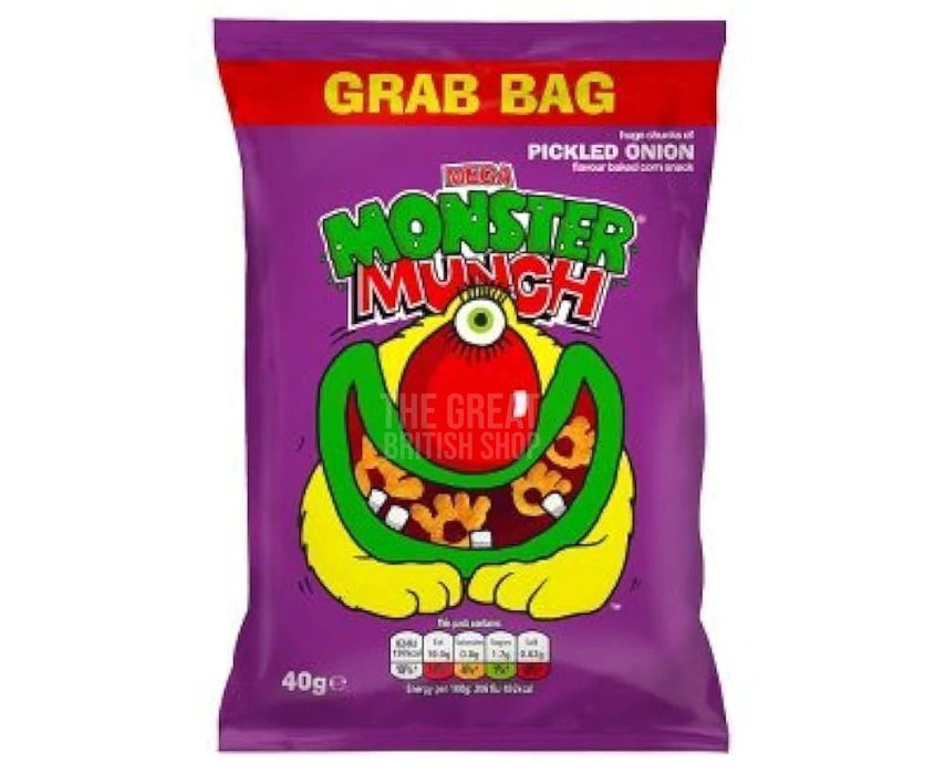 Walkers Monster Munch Pickled Onion - 40g imported British grocery product available in Canada