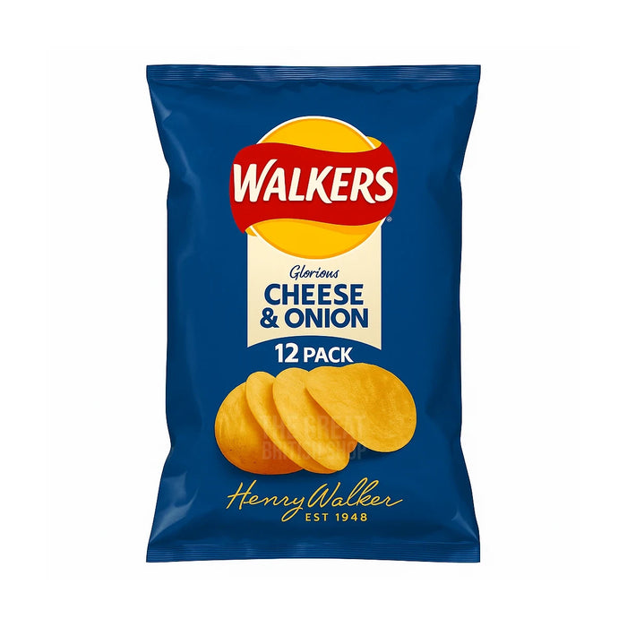 Walkers Multipack 15pk Cheese and Onion - The Great British Shop