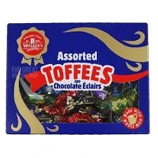 Walker's Nonsuch Assorted Toffees & Chocolate Eclairs Gift Box - 350g imported British grocery product available in Canada