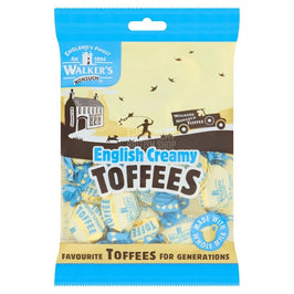 Walker's Nonsuch English Creamy Toffees 150g: front of the bag showing wrapped toffees through the window.
