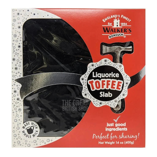 Walker's Nonsuch Liquorice Toffee Slab - 400g imported British grocery product available in Canada