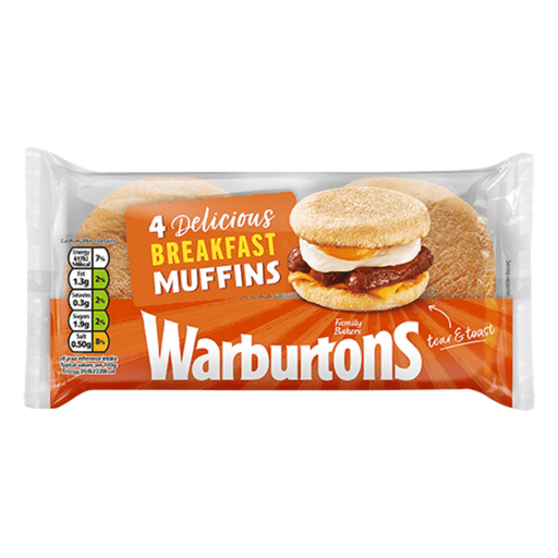 Warburtons Muffins - 4 Pack | British Store Online | The Great British Shop