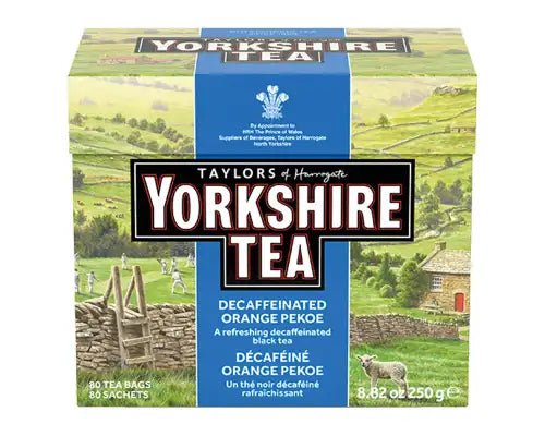 Yorkshire Tea Decaf - 80 Tea Bags imported British grocery product available in Canada