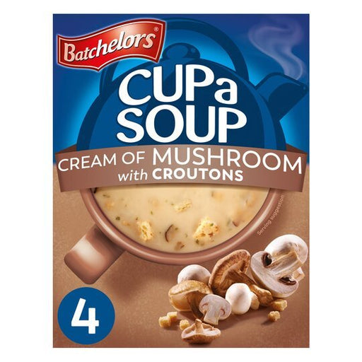 Batchelors Cup A Soup Cream Of Mushroom - 4 Pack 99g | British Store Online | The Great British Shop