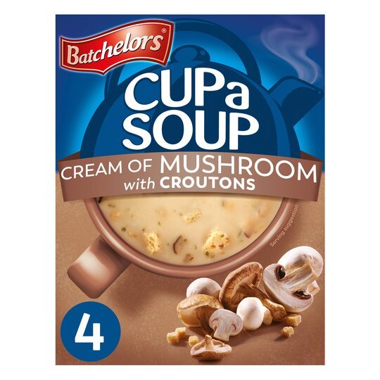 Batchelors Cup A Soup Cream Of Mushroom - 4 Pack 99g | British Store Online | The Great British Shop