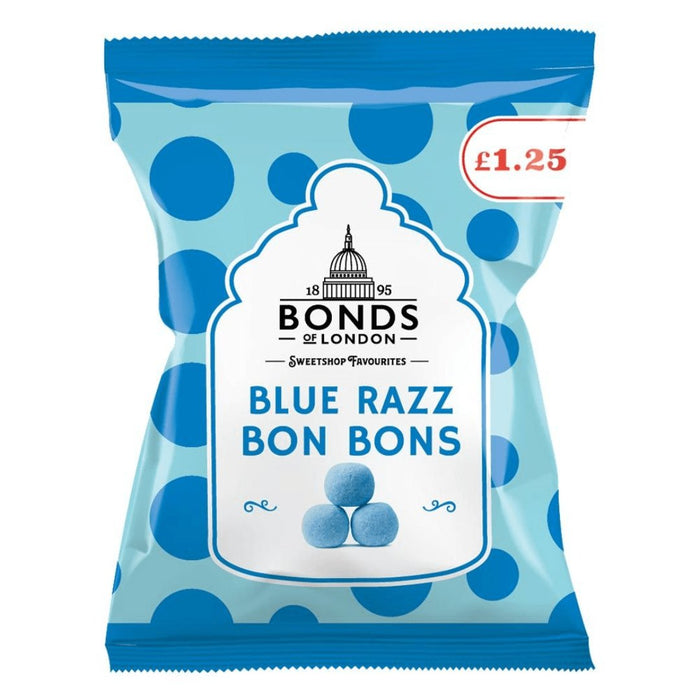 Bonds Blue Raz Bon Bons - 120g imported British grocery product available in Canada