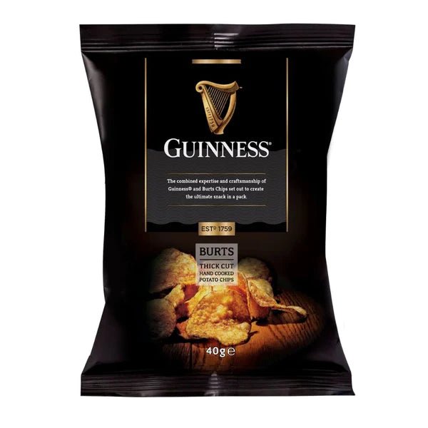 Burts Guinness Hand Cooked Potato Chips - 40g | British Store Online | The Great British Shop