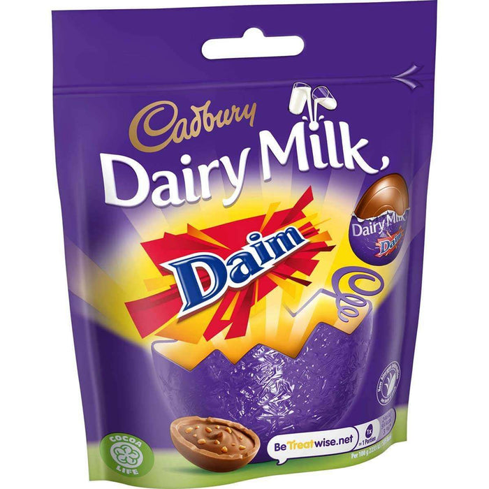 CADBURY MINI DAIM EGGS BAG 77G | British Store Online | The Great British Shop