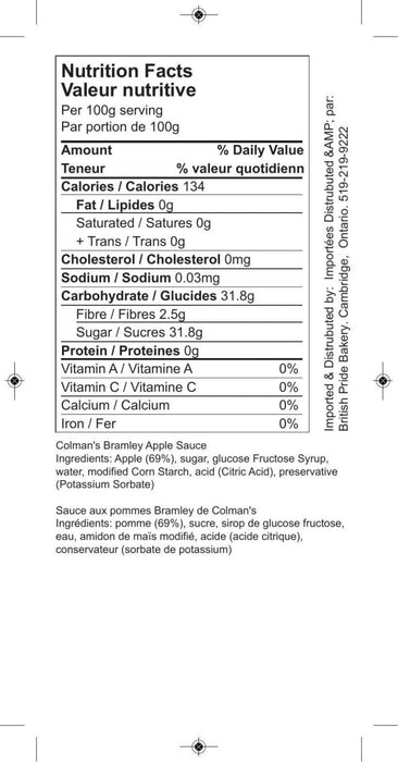 Colman's Bramley Apple Sauce - 155g | British Store Online | The Great British Shop