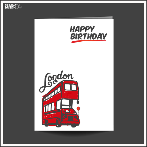 London Bus Birthday Card | British Store Online | The Great British Shop