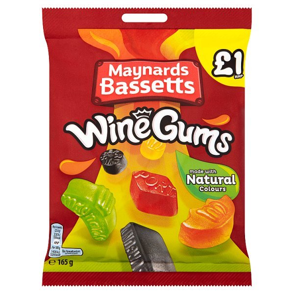 Maynards Bassetts Wine Gums - 165g | British Store Online | The Great British Shop