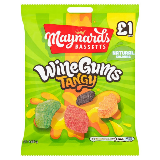 Maynards Bassetts Wine Gums Tangy - 165g | British Store Online | The Great British Shop