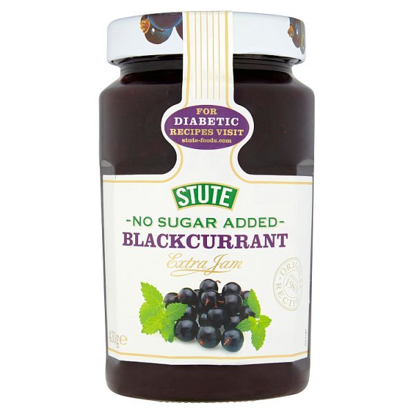 Stute Diabetic Blackcurrant Jam - 430g | British Store Online | The Great British Shop