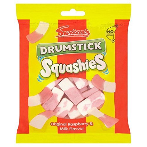 Swizzels Squashies Drumstick Raspberry and Milk - 131g | British Store Online | The Great British Shop