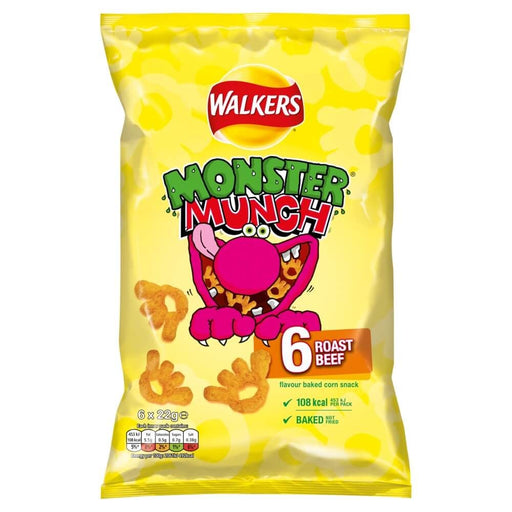 Walkers Monster Munch Roast Beef - 6pk | British Store Online | The Great British Shop