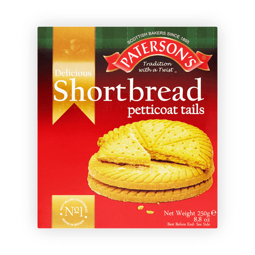 Paterson's Petticoat Tail Shortbread - 250g | British Store Online | The Great British Shop