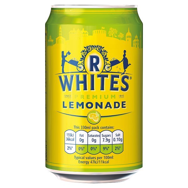 Whites Lemonade Can - 330ml | British Store Online | The Great British Shop