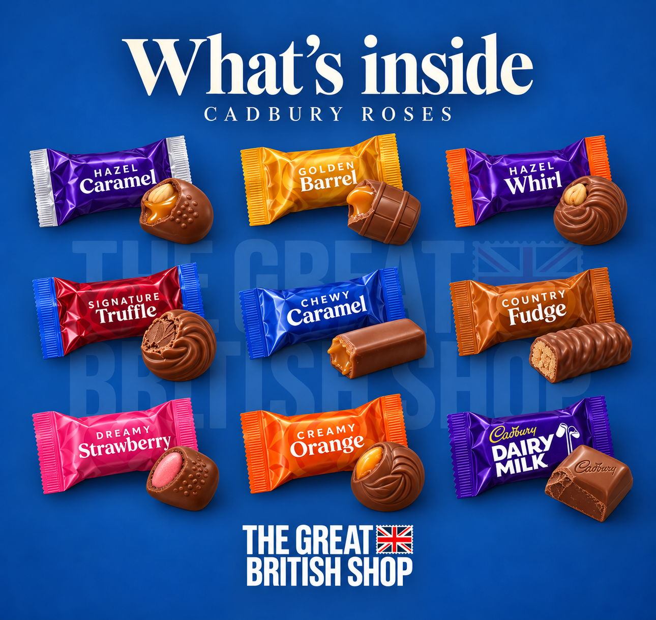 What's inside cadbury roses